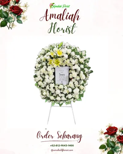 Krans Bunga Duka Cita di Batu Selicin
